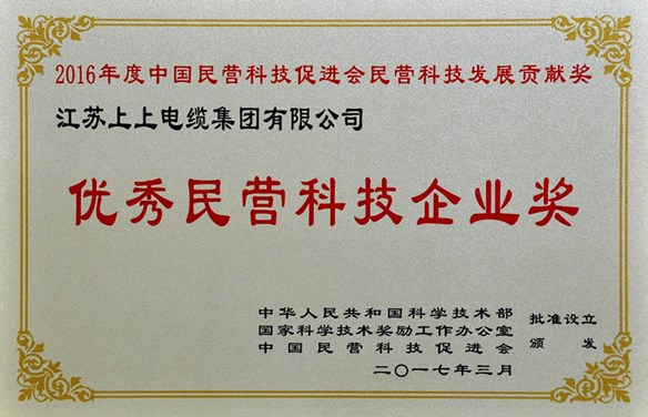 asiagame电缆荣获优异民营科技企业奖